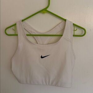 NWOT Nike White Medium Support Non Padded Swoosh 2.0 Sports Bra Size Large